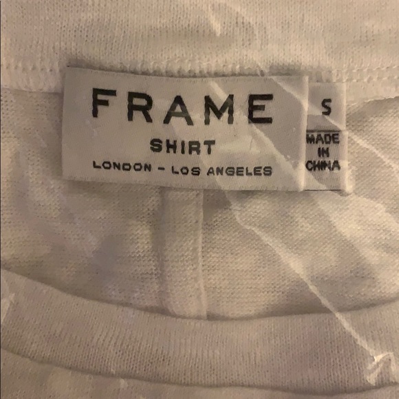 NWT Frame Denim White Short Sleeve Tee Shirt S - Picture 4 of 6